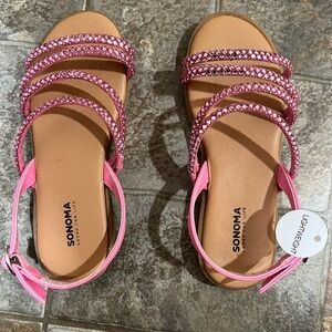Sonoma Pink Sandals with Intricate Straps